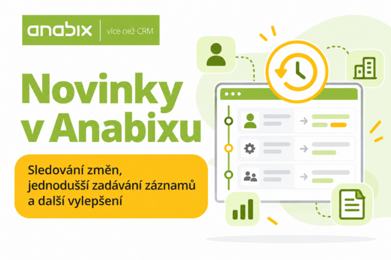 Sledování změn v Anabixu a další vylepšení CRM systému